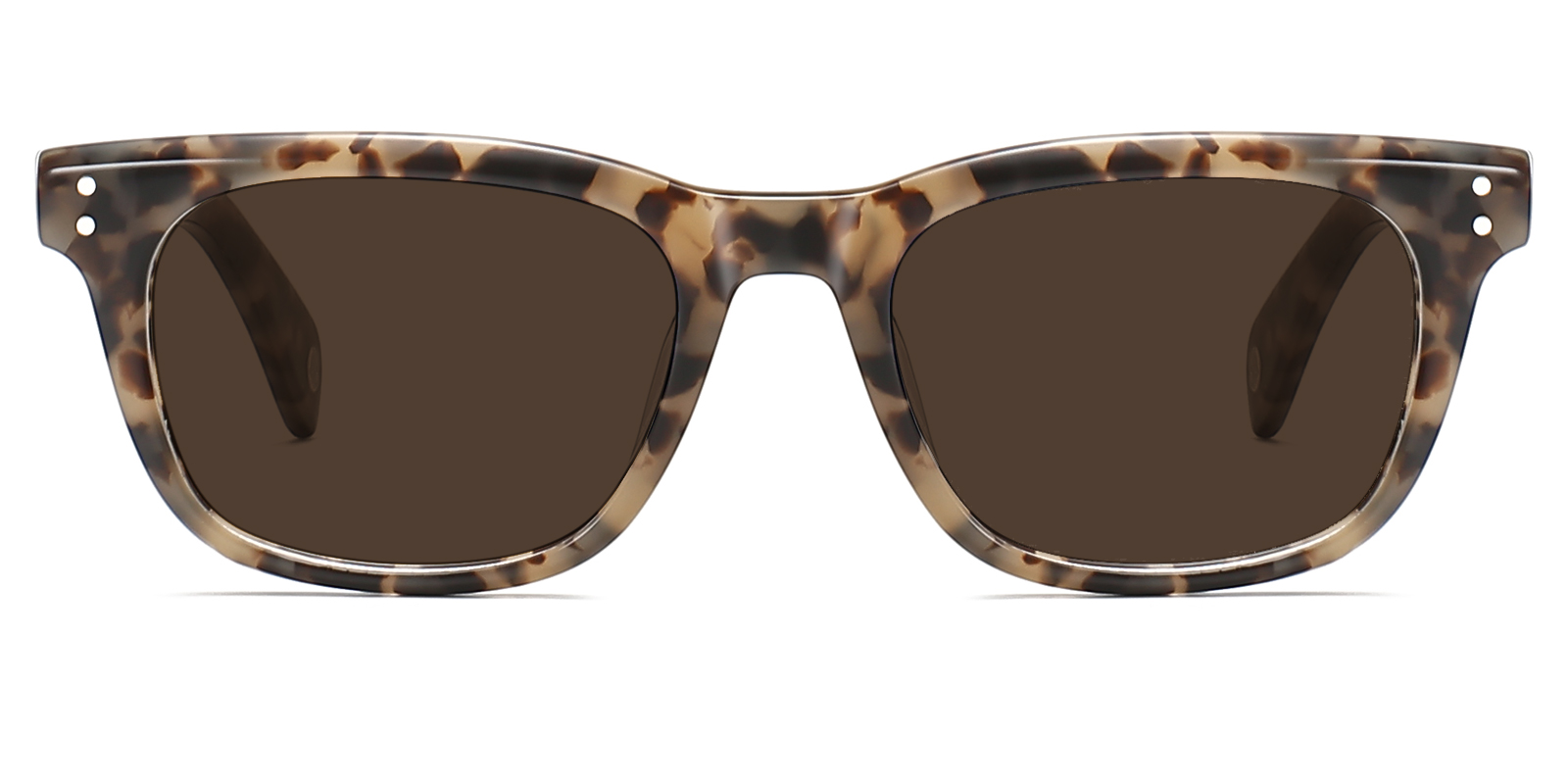 Quadratisch Schildpatt Sonnenbrille